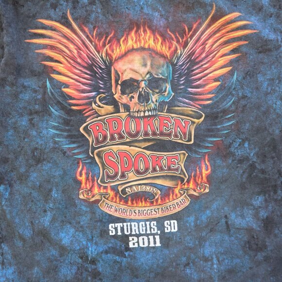 Sturgis Broken Spoke Saloon, Biker Motorcycles, Men's T-Shirt, Long Sleeve, L - Picture 7 of 7